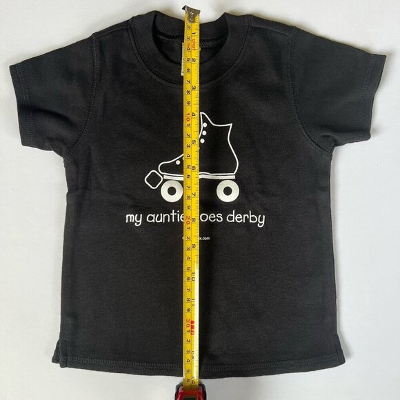 Roller Derby Toddler T-Shirt 24m/2T Black short sleeve Shirt for Niece or Nephew - Picture 4 of 5